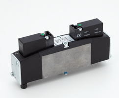 VS26 serisi geçmeli solenoid valf, 2x3/2, NO/NO, solenoid pilot / solenoid pilot