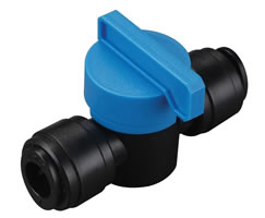 Pneufit D 2/2 shut-off valve, straight, 6mm