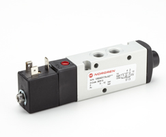 V60 serisi hat içi solenoid valf, G1/8, 5/2, solenoid pilot / yay geri dönüşlü