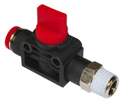 Pneufit C 3/2 shut-off valve, straight, R1/4, 12mm