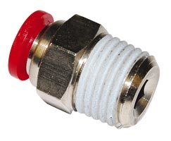 Pneufit C geçmeli bağlantı parçası, adaptör, düz, R1/8, 8mm