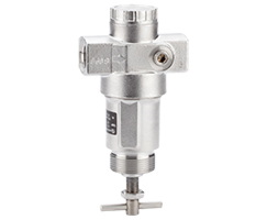 R22 Series stainless steel general purpose pressure regulator, 1/2 PTF, 0-4 bar, without gauge
