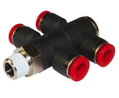 Pneufit C geçmeli bağlantı parçası, 2x üniversal adaptör, tişört, R1/2, 8mm