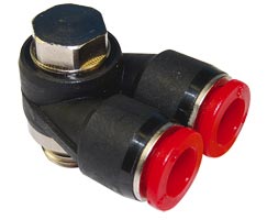 Pneufit C geçmeli bağlantı parçası, branşman adaptörü, dirsek, G3/8, 10mm