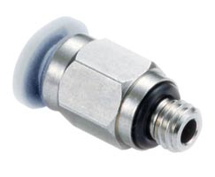 Pneufit M geçmeli bağlantı parçası, adaptör, düz, M6, 3mm
