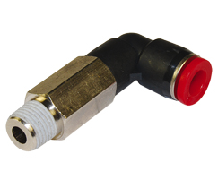 Pneufit C geçmeli bağlantı parçası, uzatılmış döner adaptör, dirsek, R1/2, 6mm