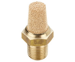 Quietaire sintered bronze silencer, R1/8