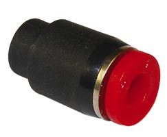 Pneufit C geçmeli bağlantı parçası, kapak (dişi fiş), düz, 12 mm