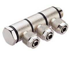 24 serisi geçmeli bağlantı, 3x banjo adaptörü, dirsek, G1/4, 10mm/8mm
