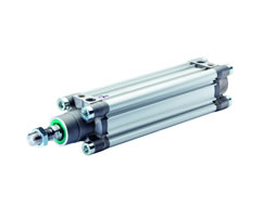 ISOLine profilli çift etkili silindir, 63 mm çap, 160 mm strok