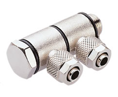 24 serisi geçmeli bağlantı, 2x banjo adaptörü, dirsek, G1/2, 10mm/8mm