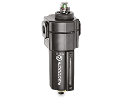 Excelon birleştirici filtre, G1/4, 0,01 µm, otomatik tahliye, sıvı seviye göstergeli