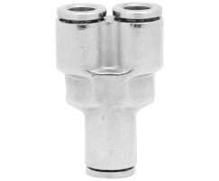 Pneufit 10 geçmeli bağlantı parçası, rakor, Y, 6mm
