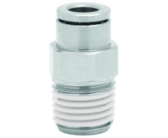 Pneufit 10 geçmeli bağlantı parçası, adaptör, düz, R1/2, 10mm