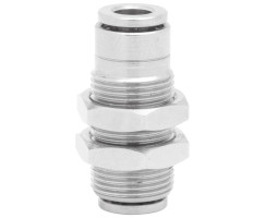 Pneufit 10 geçmeli bağlantı parçası, bölme rakoru, düz, 6 mm