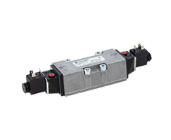 ISO Star solenoid valfı ISO 1, 5/3, COE, solenoid pilot / solenoid pilot