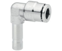 Pneufit 10 geçmeli bağlantı parçası, gövde, dirsek, 6 mm, 6 mm