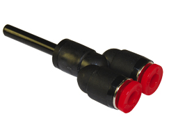 Pneufit C geçmeli bağlantı parçası, gövde, Y, 6mm, 6mm