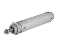 Yuvarlak hatlı çift etkili silindir, 100 mm çap, 100 mm strok