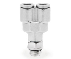 Pneufit 10 geçmeli bağlantı parçası, döner adaptör, Y, G1/4, 8mm