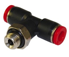 Pneufit C geçmeli bağlantı parçası, döner adaptör, tişört, M5, 4mm