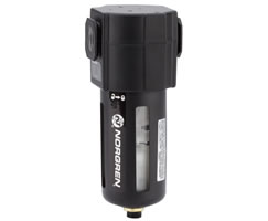 Excelon genel amaçlı filtre, G3/8, 5 µm, otomatik drenaj, uzun, korumalı