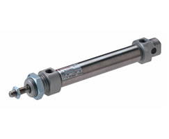 ISO yuvarlak hatlı çift etkili silindir, 20 mm çap, 160 mm strok