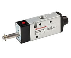 V62 serisi hat içi solenoid valf, G3/8, 3/2, NC, solenoid pilot / yay geri dönüşlü