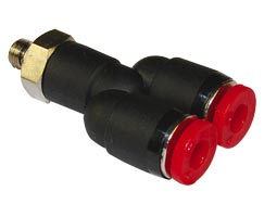 Pneufit C geçmeli bağlantı parçası, döner adaptör, Y, G1/2, 12mm