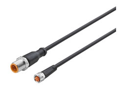 Konektör kablosu, 4 pinli M12 fiş, 4 pinli M8 soket, 0,6m kablo