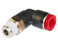 Pneufit C geçmeli bağlantı parçası, döner adaptör, dirsek, R1/2, 8mm