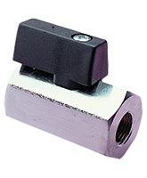 Mini küresel vana, küçültülmüş çaplı, dişi/dişi, G1/4