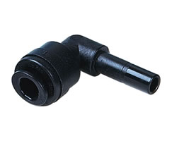 Pneufit D asetal geçmeli bağlantı parçası, gövde, dirsek, 12 mm, 12 mm