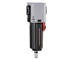 Excelon Plus genel amaçlı filtre, 3/8 PTF, 40μm, otomatik tahliye, sıvı seviye göstergeli