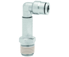 Pneufit 10 geçmeli bağlantı parçası, uzatılmış döner adaptör, dirsek, R1/8, 8mm