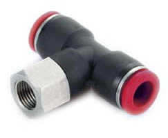 Pneufit C geçmeli bağlantı parçası, dişi döner adaptör, tişört, M6, 6mm