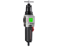 Excelon Plus filtre/regülatör, G3/4, 40 µm, 0,3-4 bar, otomatik tahliye, entegre elektronik basınç sensörü