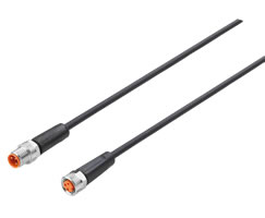 Bağlantı kablosu, 3 pinli M8 fiş, 3 pinli M8 soket, 2m kablo