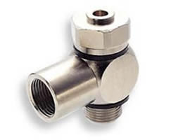 16 series flow regulator (out), banjo, elbow, G1/8, G1/8