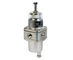 B38 Series stainless steel filter/regulator, 1/4 NPT, 5µm, 0.4-10 bar, manual drain, without gauge