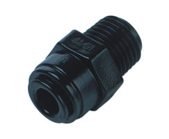 Pneufit D asetal geçmeli bağlantı parçası, adaptör, düz, R3/8, 10mm