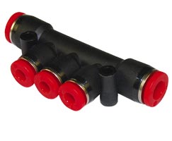 Pneufit C geçmeli bağlantı elemanı, rakor, manifold, 4mm, 6mm