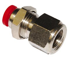 Pneufit C geçmeli bağlantı parçası, dişi bölme adaptörü, düz, G1/4, 4mm