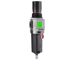 Excelon Plus filtre/regülatör, 3/8 PTF, 40μm, 0,3-10 bar, otomatik tahliye, entegre elektronik basınç sensörü