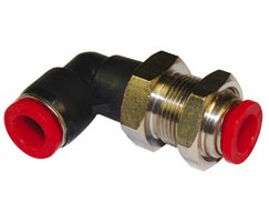 Pneufit C geçmeli bağlantı parçası, bölme bağlantısı, dirsek, 4 mm
