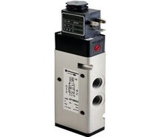 97100 serisi Inline solenoid valf, G1/4, 5/2, solenoid pilot / havalı yay geri dönüşlü