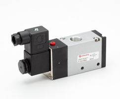 V52 serisi hat içi solenoid valf, G3/8, 3/2, NC, solenoid pilot / yay dönüşlü