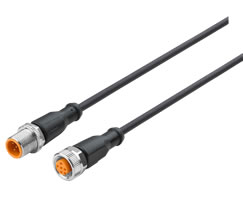 Konektör kablosu, 5 pinli M12 fiş, 5 pinli M12 soket, 1m kablo