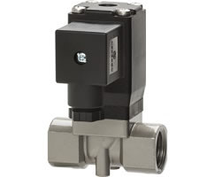 Zorunlu kaldırmalı, doğrudan solenoidle çalıştırılan diyaframlı valf, G1/4, 2/2, NC, solenoid pilot / solenoid pilot