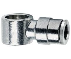 Pneufit 10 push-in fitting, body to tube banjo, elbow, M5, 6mm